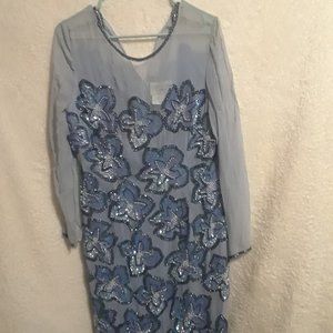 Joan Leslie Evening dress 100% silk shell Size 10